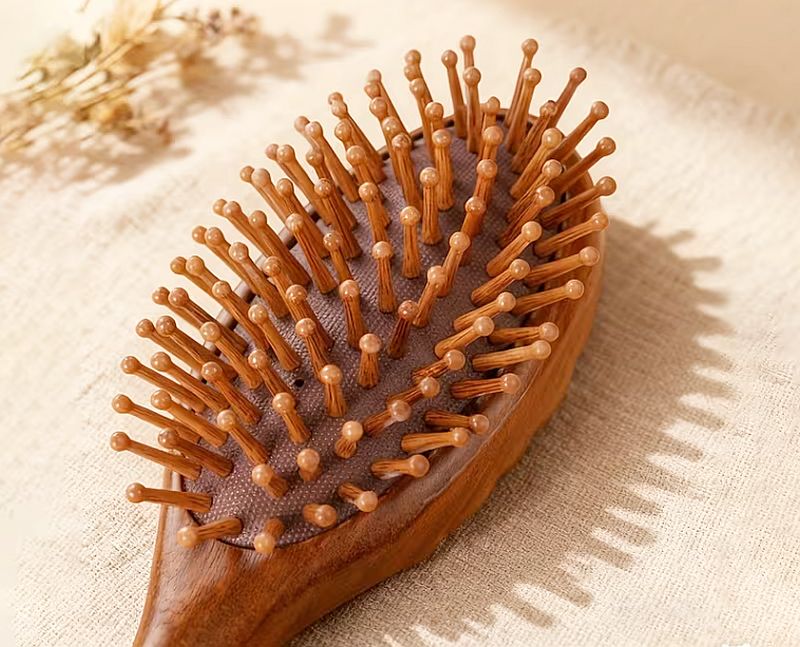 Dřevěný kartáč - santal Růže 1